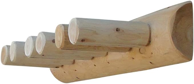 6-Place Log Ski Rack Wall Mount, Indoor Ski Storage Rack - Image 7