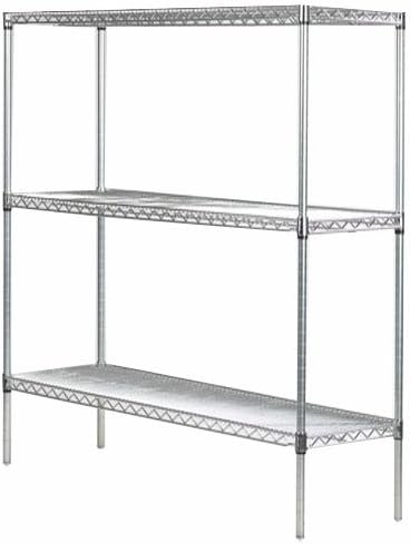 Omega 24" Deep x 66" Wide x 96" High 3 Tier Chrome Starter Shelving Unit by OmegaProductsCorporation