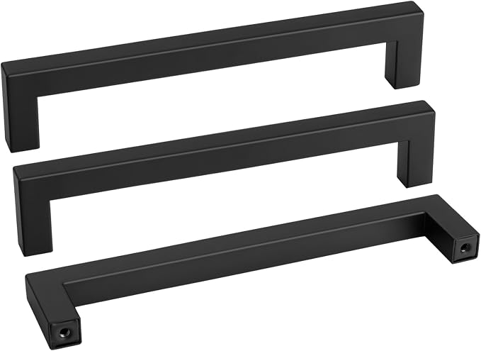 goldenwarm 45Pack 8INCH Matte Black Cabinet Pulls Kitchen Hardware, 204mm by goldenwarm