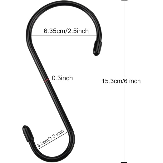 Nisoger 12 Pack 6 Inch Heavy Duty S Hooks, Large S Hooks - Image 2