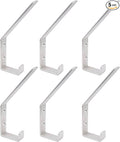 6 Pack Heavy Duty Steel C Style Double Wall Hooks by Piffny
