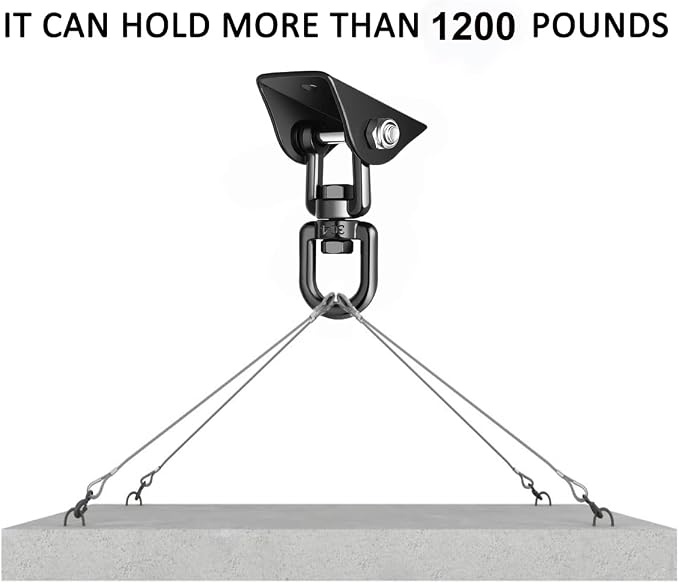 Porch Swing Hanging Kit, 360°Rotating 1200 lb Capacity Hanger - Image 4