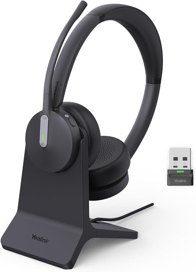 Yealink BH70 with Stand Wireless Bluetooth Headset with Microphone by RedefineYourWorkplace
