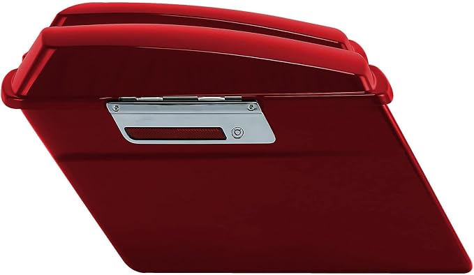 XFMT Red Hard Saddlebags Saddle Bags Trunk W/Chrome Conversion Brackets - Image 3