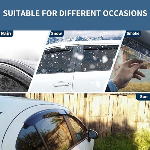 Rain Guards for 2019-2025 Dodge Ram 1500 Crew Cab, Outside Mount Window Visors - Image 7