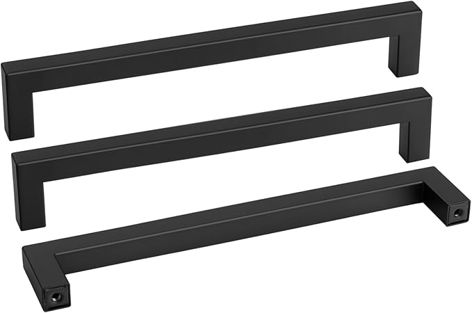 goldenwarm 150 Pack 10 Inch Black Cabinet Handles Matte Black Drawer Pulls by goldenwarm