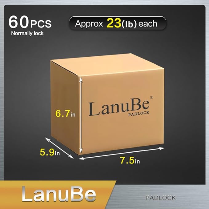 LanuBe Lock Laminated keyed Padlock, keyed Alike Locks, Normal Shackle - Image 5