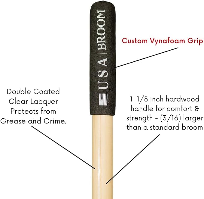 24" Heavy Duty Outdoor Push Broom - Image 4