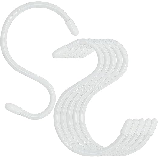 Nisoger 24 Pack 4 inch Vinyl Coated S Hooks by Nisoger