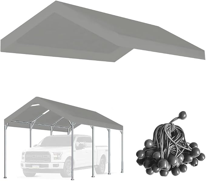 10'x20' Upgraded Carport Replacement Top Canopy Cover by Vanteriam