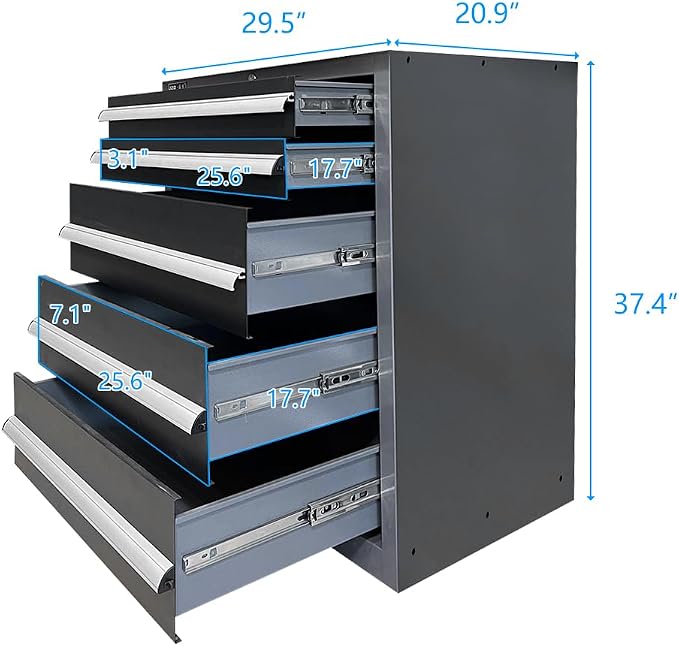 Steel Garage Storage Cabinet System, Tool Organization, - Image 7