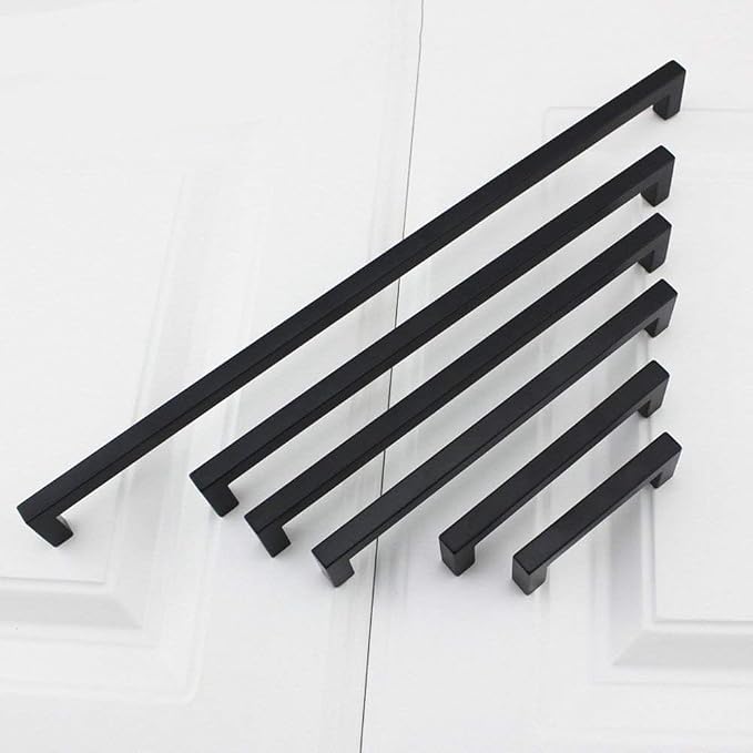 goldenwarm 60 Pack 6-1/4INCH Black Square Bar Cabinet Pull Drawer Handle - Image 8
