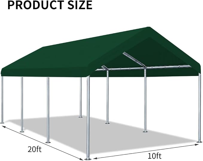10'x20' Upgraded Carport Replacement Top Canopy Cover - Image 5