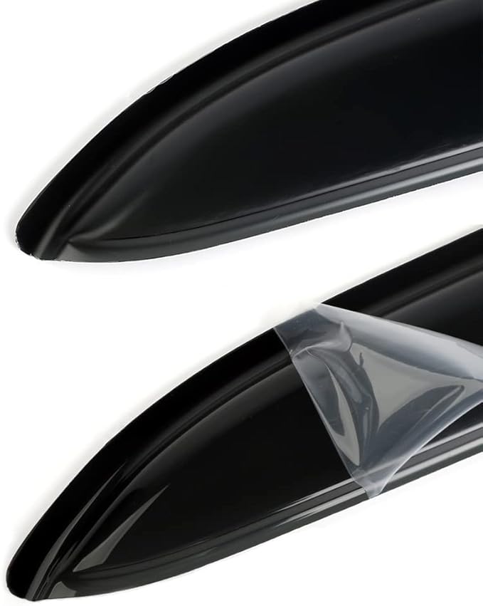 Side Window Deflector Visor Rain Guard, Outside Mount Tape-on Shatterproof Dark - Image 5