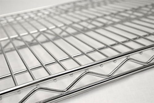 Omega 18" Deep x 24" Wide x 86" High 3 Tier Chrome Starter Shelving Unit - Image 3