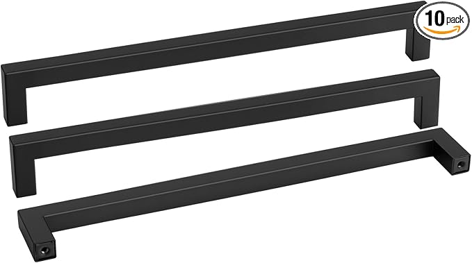 goldenwarm 10 Pack 18INCH Black Cabinet Pulls Kitchen Cabinet by goldenwarm