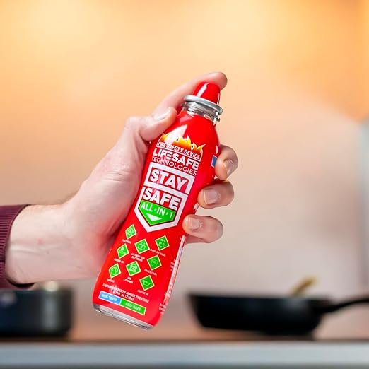 LifeSafe Technologies StaySafe All-in-1 Portable Fire Extinguishing Spray | - Image 3