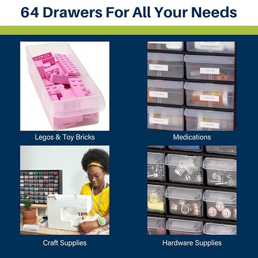 Akro-Mils 64-Drawer Plastic Drawer Storage Cabinet - Image 4