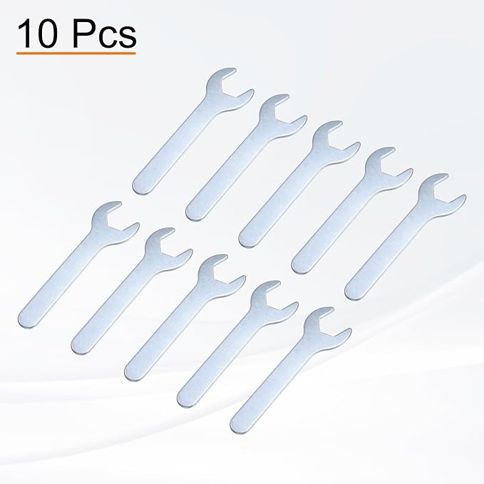 HARFINGTON 10pcs Small Wrench 20x126x2.8mm Metric U-Shaped Single Open Ended - Image 3