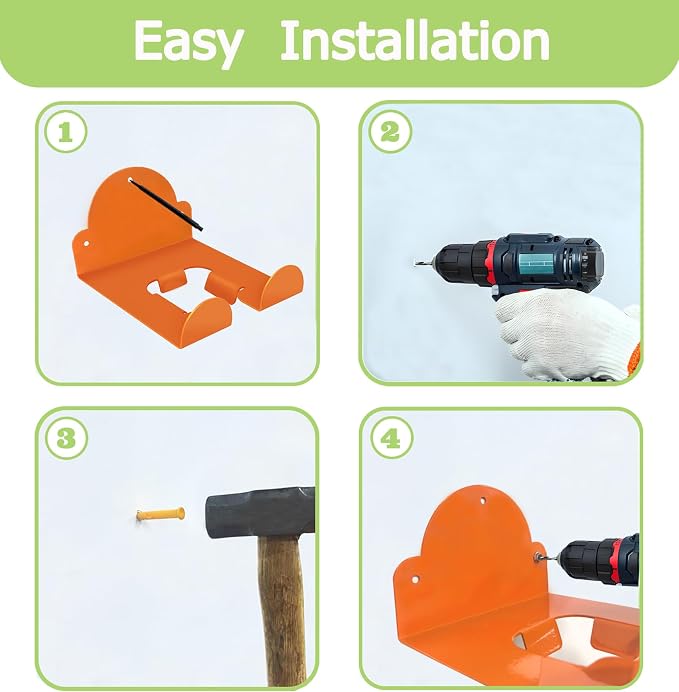 Garage Hooks Storage Organizer Electric Tool, Wall Mounted Installation Suitable - Image 3