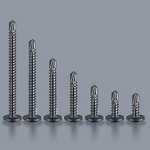 #8×1-1/4” for Sheet Metal Self-Tapping Screws 410 Black Stainless Steel Truss - Image 5