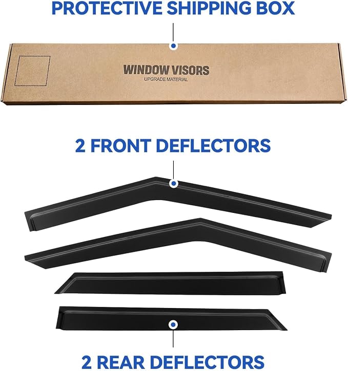 Window Visors Rain Guards for 2020-2025 Ford Explorer, Out-Channel Window Vent - Image 6