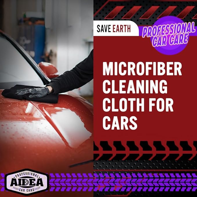 AIDEA Microfiber Cleaning Cloth Black 50PK, Microfiber Towels - Image 4