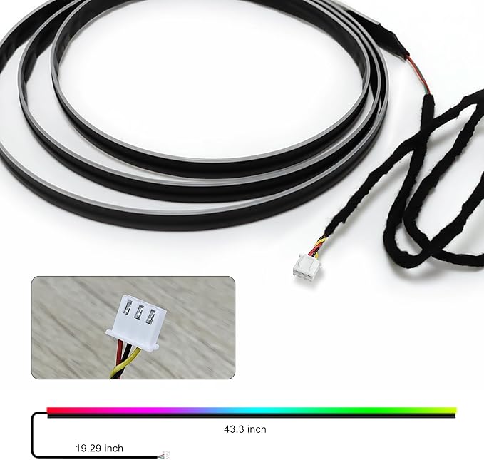 Dreamcolor Acrylic Interior Car LED Strip Light 43-inch, which fit - Image 3