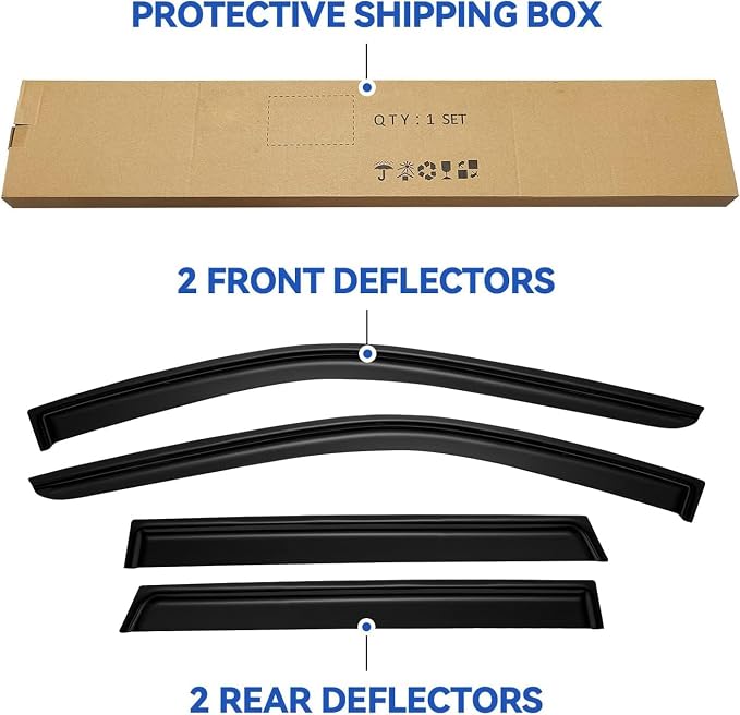 Window Visors Rain Guards Shield - Image 5