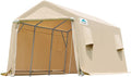 ADVANCE OUTDOOR 10X15 ft Garage Shelter Steel Metal Peak Roof Portable Storage by ADVANCEOUTDOOR