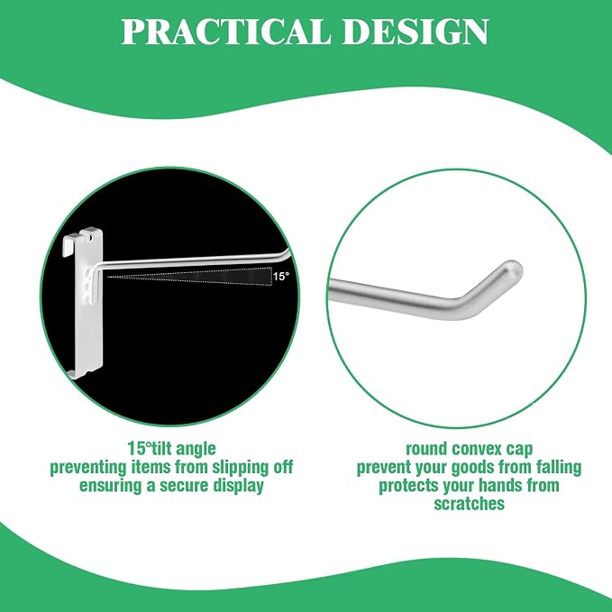 40Pcs 10" Gridwall Display Hooks Assortment Set, Wire Diameter 5mm/ 0.2” - Image 5