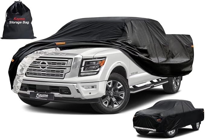 Kayme Truck Cover Custom Fit Nissan Titan King/Crew Cab Long Bed. Full Exterior by kayme
