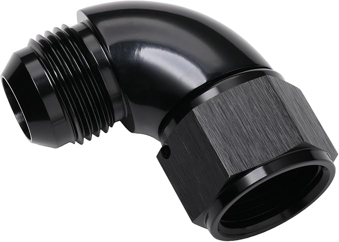 90 Degree 16AN Male to 16AN Female Swivel Full Flow Fitting Adapter Coupler - Image 4