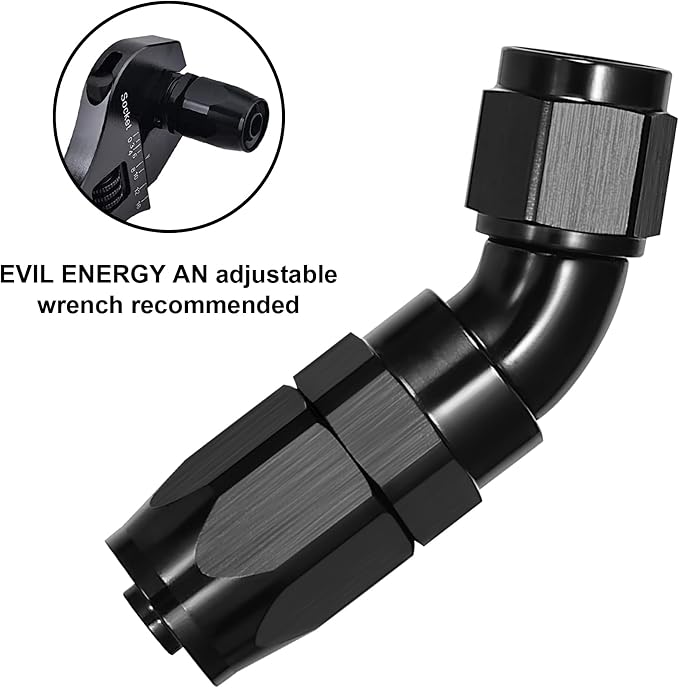 EVIL ENERGY 4AN 45 Degree One Piece Full Flow Hose End Fitting Swivel - Image 4