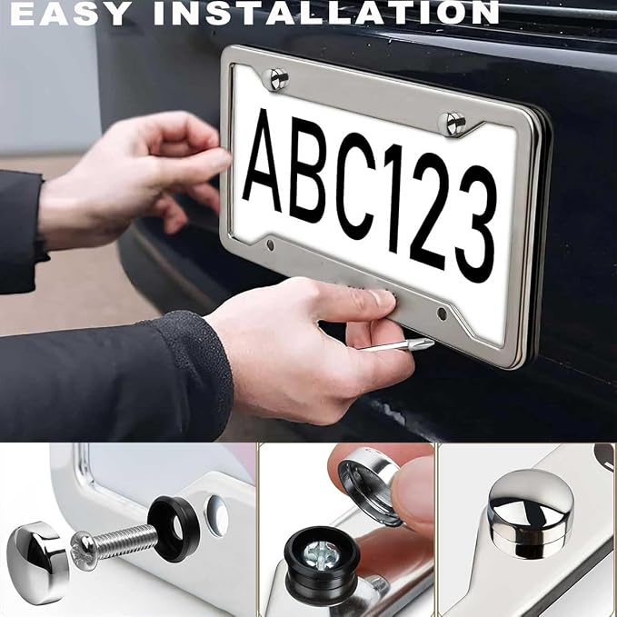 2 Pieces Tricolor License Plate Frames - Image 5