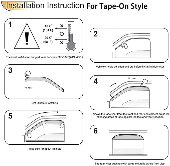 Chrome Side Window Visor Wind Vent Deflector fit - Image 6