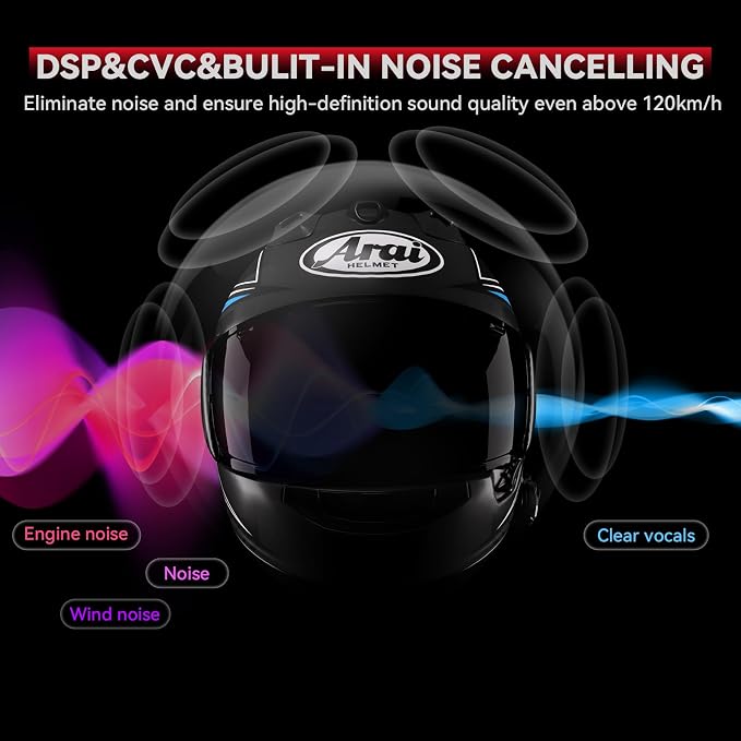 X1 Motorcycle Helmet Bluetooth Headphones V5.3 - Image 4
