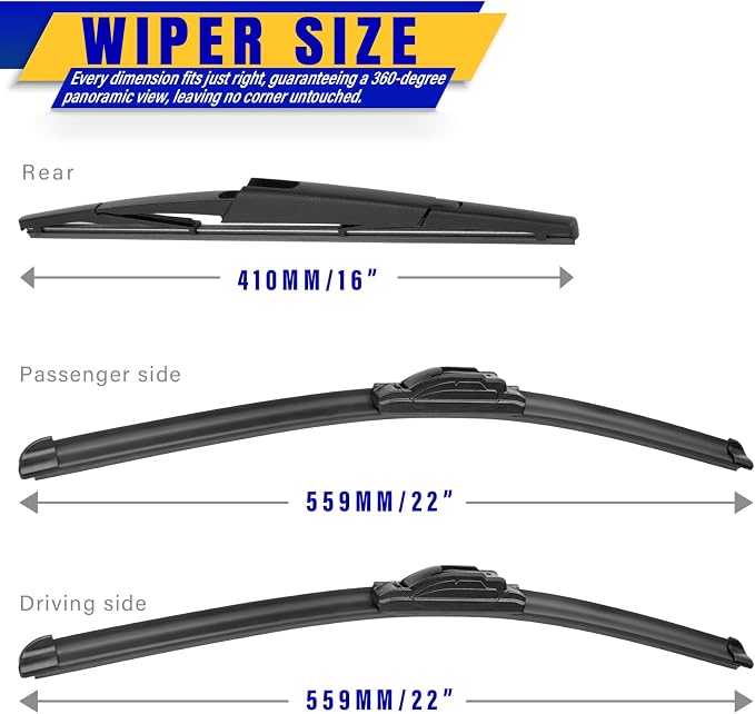 3 wipers Replacement for 2009-2016 Ford Expedition/2009-2016 Lincoln Navigator - Image 2