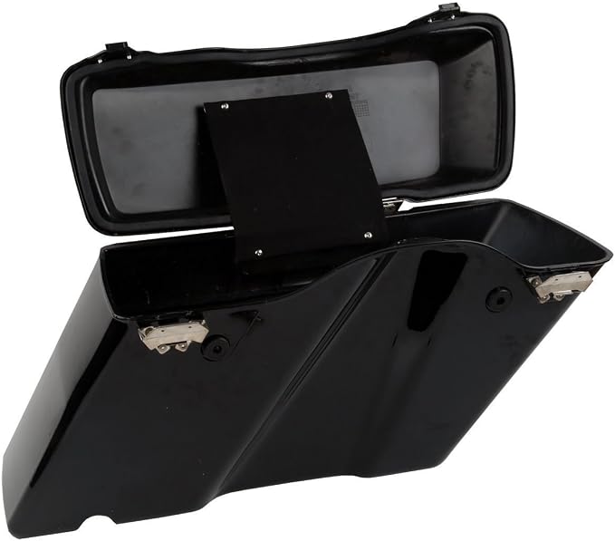XFMT Gloss Black Hard Saddle bags Trunk w/Lid Latch & Key+Saddlebag Conversion - Image 4