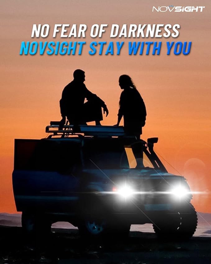NOVSIGHT H4/HB2/9003 Bulbs Upgraded, 400% Brightness H4 Fog Bulbs, Quick - Image 8