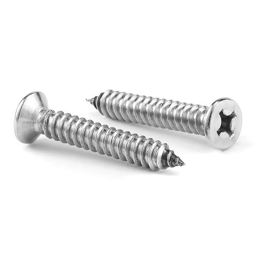 #14 x 1 Wood Screw 100Pcs 18-8 Stainless Steel Screws Flat Head Phillips Fast by SGTZH