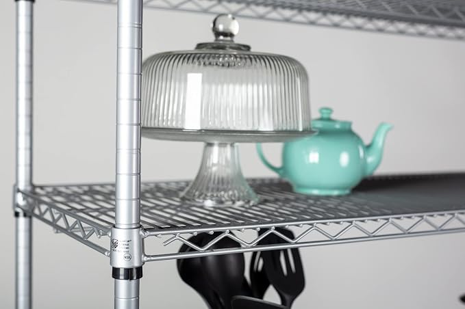 Omega 18" Deep x 30" Wide x 54" High 3 Tier Gray Starter Shelving Unit - Image 4