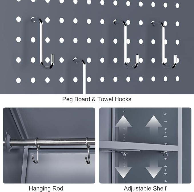 Metal Cabinets with Doors and Adjustable Shelves - Image 7
