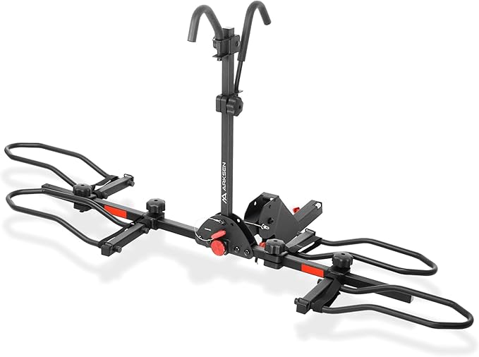 Arksen Hitch Mounted Smart Tilting 2-Bike Rack Platform Style 2" Foldable by ARKSEN
