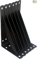 6 Pack L6 x H 3.5" Black Heavy Duty Shelf Brackets by MHMYDZ
