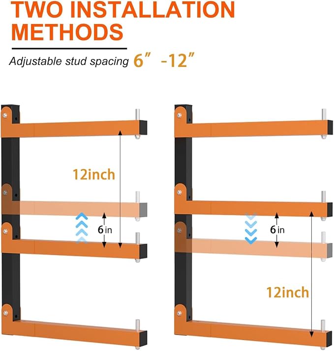 Lumber Storage Rack Wall-Mounted Lumber Racks Heavy Duty Wood Storage Rack - Image 3
