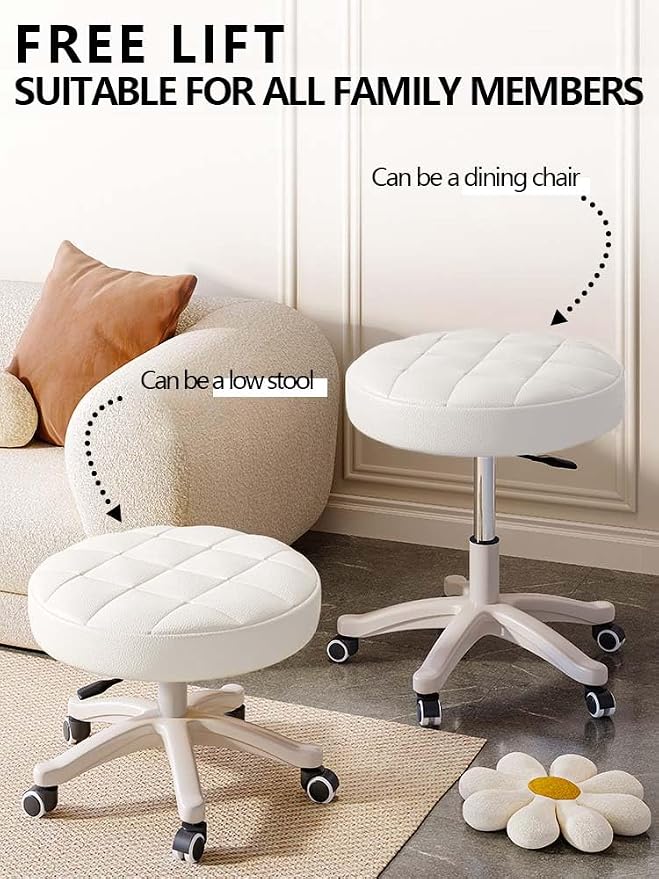 Small Chair Round Rolling Stool - Image 5