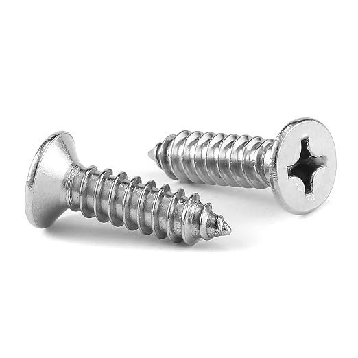 #8 x 5/8" Wood Screw 100Pcs 18-8 Stainless Steel Screws Flat Head Phillips Fast by SGTZH