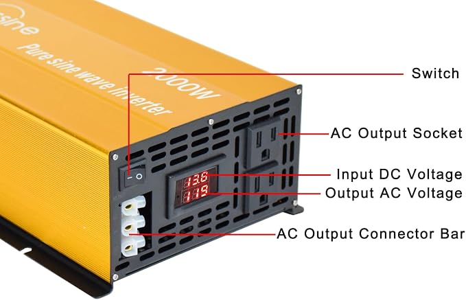 2000W Pure Sine Wave Inverter-48V DC to 110V 120V AC Power Converter - Image 2