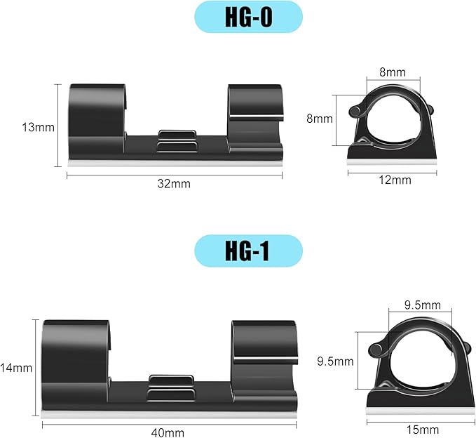 XHF 35pcs Large Self Adhesive Cable Clips Black, Wire Clips Cable Management - Image 3